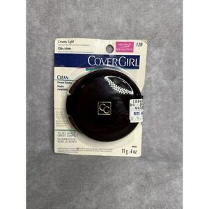 Vintage Cover Girl Clean Pressed Powder‎ Creamy Light #120 NIP New